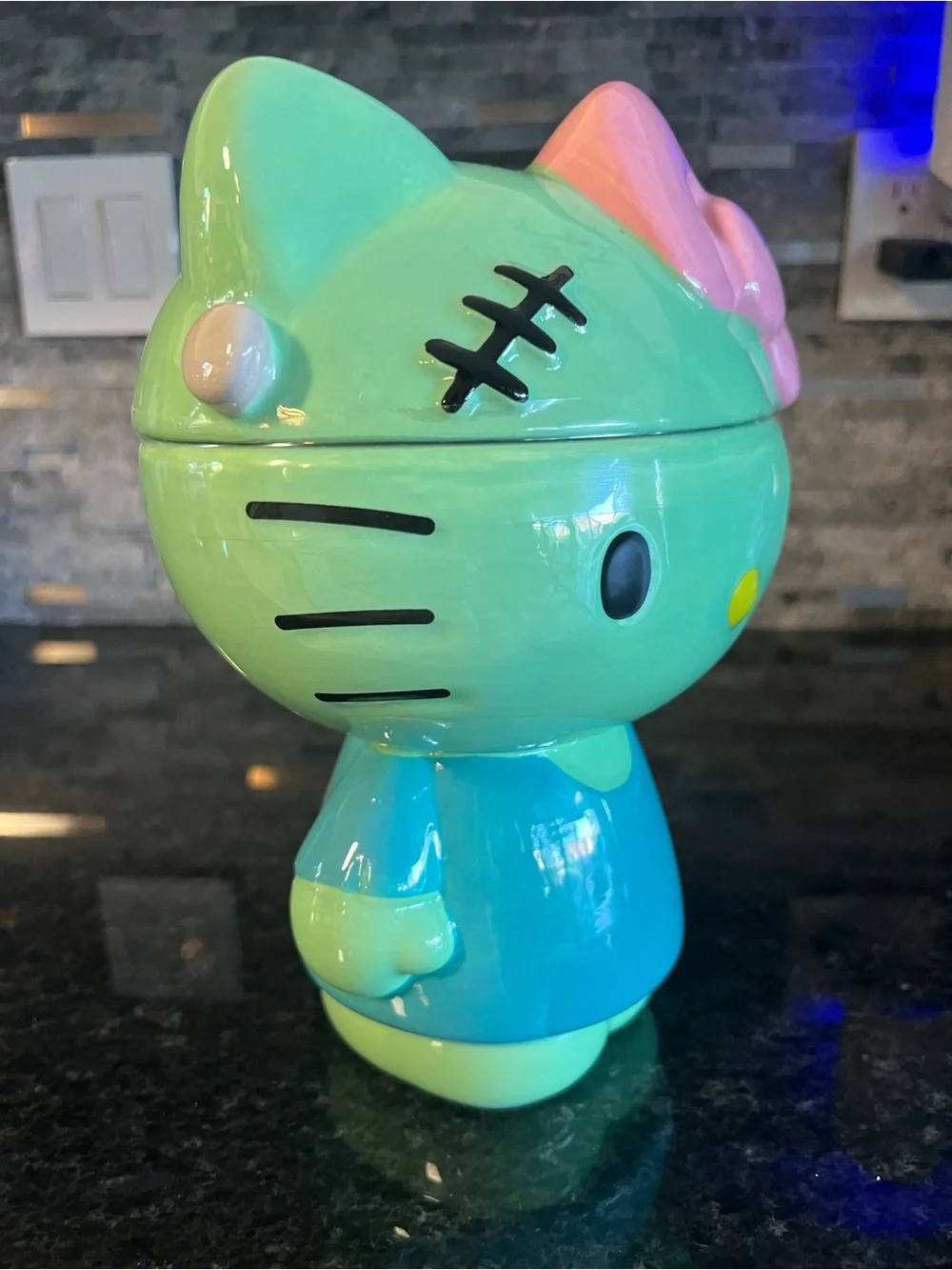 Hello Kitty Halloween Canister Frankenstein-SO CUTE!!!